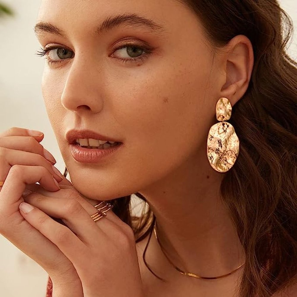Magical Gold Statement Earrings View 3